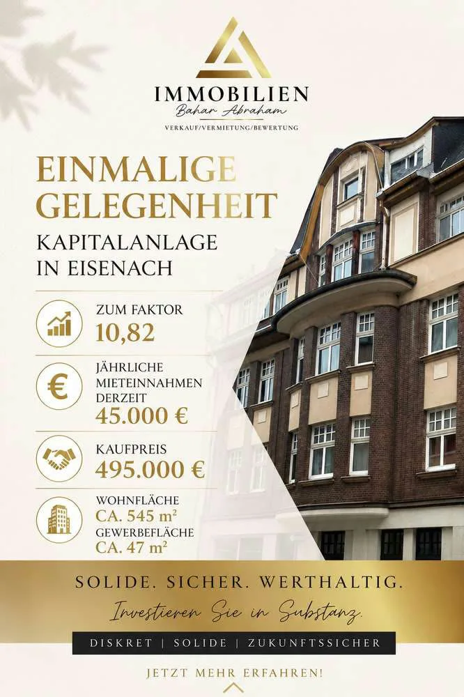 Mehrfamilienhaus in Eisenach - Außenansicht (Werbeblatt)